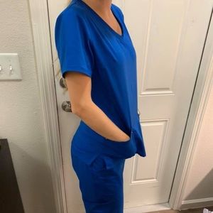 Scrubs- purple label yoga top and bottom